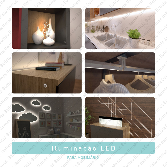 Batista Gomes - Ilumina��o LED - Solu��es ilumina��o LED para mobili�rio